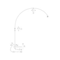 Steinhauer Vloerlamp Sparkled light 9830 zwart kap grof linnen grijs - thumbnail