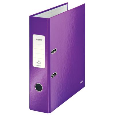 Ordner leitz wow 180° gelamineerd 80mm a4 paars | 10 stuks