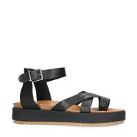 Sacha leren sandalen zwart - thumbnail
