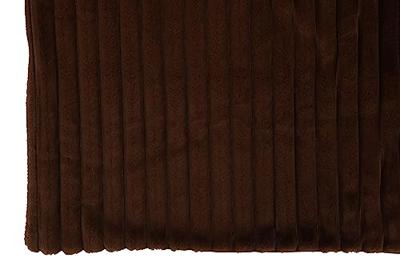 J-Line Plaid corduroy - polyester - chocolade - 180 x 130 cm