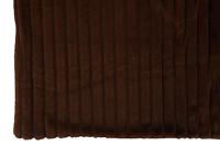 J-Line Plaid corduroy - polyester - chocolade - 180 x 130 cm - thumbnail