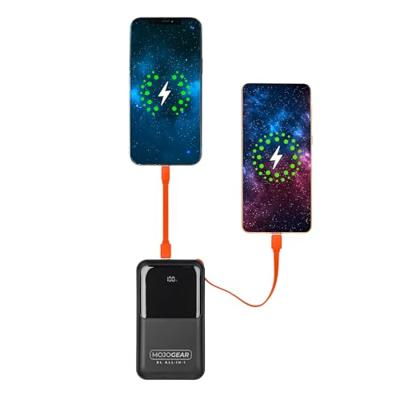 MOJOGEAR XL All-in-1 Powerbank 20.000 mAh met ingebouwde Lightning en USB-C kabels - thumbnail