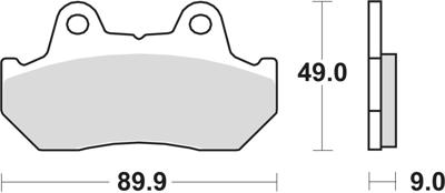 TRW remblokken "mcb 544 brake pad mcb 544 organic standard