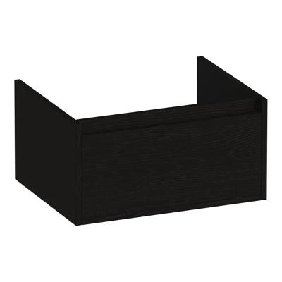Brauer Hope - Onderkast - 60 cm - met 1 Softclose Lade Greeploos en 1 Sifon Uitsparing - Timber Black
