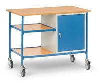 Fetra Hauptartikel 5864 Tafel en kabinetwagen Staal Poedercoating Laadvermogen (max.): 150 kg Stralend blauw (RAL 5007) - thumbnail