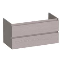 Brauer Joy - Onderkast - 100 cm - met 2 Softclose Lades Greeploos en 1 Sifon Uitsparing - Timber Greige - thumbnail