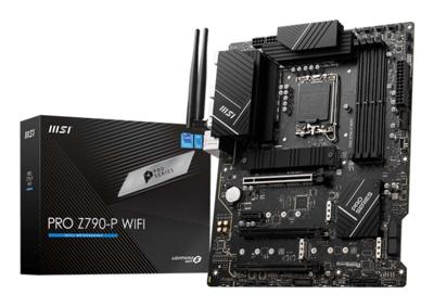 MSI pro z790-p wifi socket 1700 moederbord (zwart, raid, 2.5 gb-lan, wi-fi 6e, bt, sound, atx)