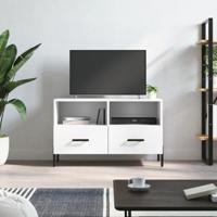 Tv-meubel 80x36x50 cm bewerkt hout wit - thumbnail