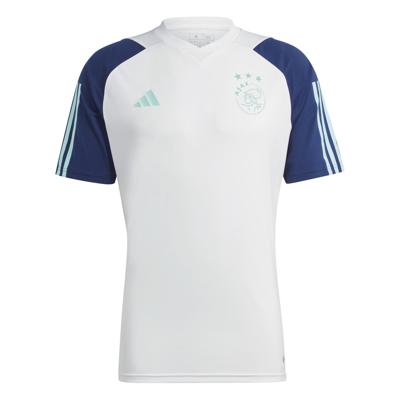 Ajax Trainingsshirt Senior Wit 2023/2024 - Maat S - Kleur: WitBlauwRoze | Soccerfanshop Ajax Trainingsshirt Senior Wit 2023/2024 - Maat S - Kleur: WitBlauwRoze | Soccerfanshop