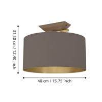 Stars of Light Desing plafondlampSantandria goud met bruine kap - 390335 - thumbnail