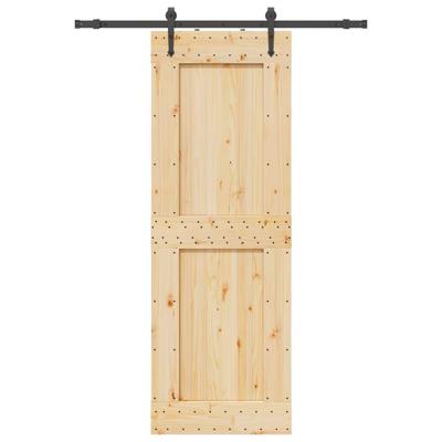 Schuifdeur met beslag 80x210 cm massief grenenhout