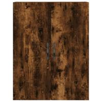 Hoge kast 69,5x34x180 cm bewerkt hout gerookt eikenkleurig - thumbnail