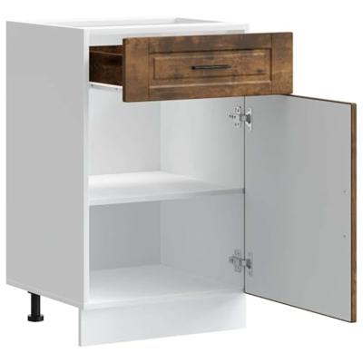 Keuken onderkast "Porto" bewerkt hout gerookt eikenkleurig Keuken onderkast "Porto" bewerkt hout gerookt eikenkleurig