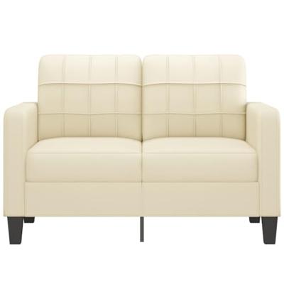 Tweezitsbank 120 cm kunstleer crmekleurig Tweezitsbank 120 cm kunstleer crmekleurig