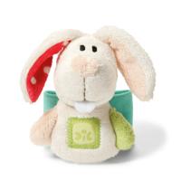 Nici polsrammelaar Rabbit junior 19 x 12 x 6 cm pluche wit - thumbnail