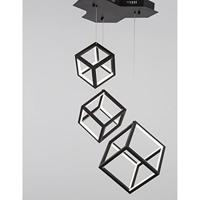 Lyora Vierkante hanglampGabbia zwart triple - 9818231 - thumbnail