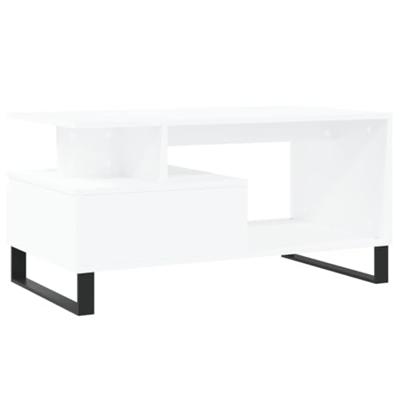 Salontafel 90x49x45 cm bewerkt hout wit