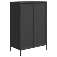 Hoge kast 68x39x101,5 cm staal zwart - thumbnail