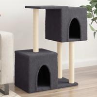 VidaXL Kattenmeubel met sisal krabpalen 86 cm donkergrijs - thumbnail