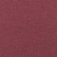 Bankje met rugleuning 120x62x75,5 cm stof wijnrood - thumbnail