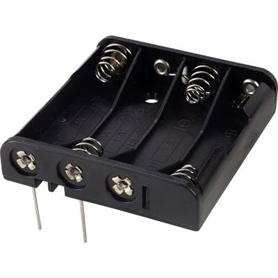 TRU COMPONENTS BH441P Batterijhouder Aantal cellen: 4 AAA (potlood) Contactpolen