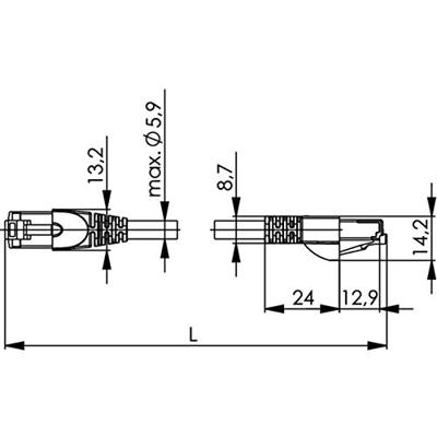 Telegärtner RJ45 (cross) Netwerkkabel Aansluitkabel CAT 6A S/FTP 5.00 m Rood Vlambestendig, Halogeenvrij Telegärtner RJ45 (cross) Netwerkkabel Aansluitkabel CAT 6A S/FTP 5.00 m Rood Vlambestendig, Halogeenvrij