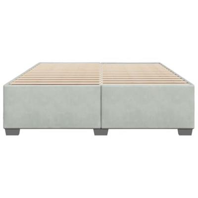 Bedframe zonder matras 180x200 cm fluweel lichtgrijs