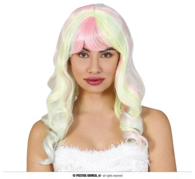 Kleurrijke Manen Fantasy Pruik Dames