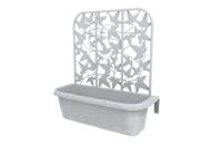 Bama fioriera bloem-balkonbakken privacy 60x22x64 cm 2 stuks wit - thumbnail