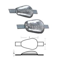 TEN00352 - ANODE VOOR HET LASSEN VAN ZINK 250X25X5MM 3KG - thumbnail