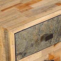 VidaXL Schrijftafel 110x50x76 cm massief gerecycled teakhout - thumbnail