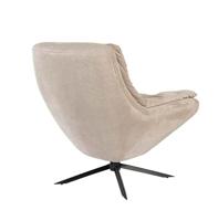 Dutchbone Draaifauteuil 'Vince' Rib, kleur Beige - thumbnail
