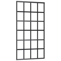 VidaXL Schuifdeur 102x205 cm esg-glas en aluminium zwart - thumbnail