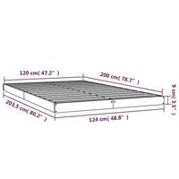 Bedframe massief grenenhout wit 120x200 cm - thumbnail