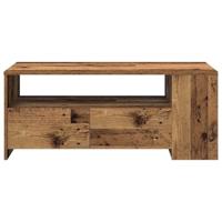 Salontafel with Drawer Oud hout 102 x 55 x 43.5 cm Bewerkt hout - thumbnail