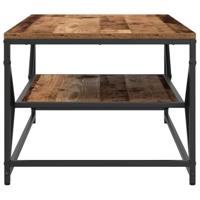 Salontafel Oud hout 90 x 50 x 40 cm Engineered hout en staal - thumbnail