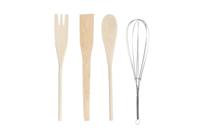 Pot voor Keukengerei DKD Home Decor Metaal Dolomite Hout MDF 12 x 12 x 22 cm (2 Stuks) - thumbnail