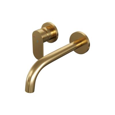 Inbouw Wastafelmengkraan Brauer Gold Edition Coldstart Platte Hendel Gebogen Uitloop Geborsteld Goud PVD Met Rozetten Brauer Inbouw Wastafelmengkraan Brauer Gold Edition Coldstart Platte Hendel Gebogen Uitloop Geborsteld Goud PVD Met Rozetten Brauer