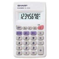 Sharp EL-233 S Zakrekenmachine Wit Aantal displayposities: 8 werkt op batterijen (b x h x d) 62 x 8 x 105 mm - thumbnail