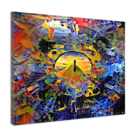 Schilderij - Op weg naar de eeuwigheid, Mozaïk, 2 maten, canvas wanddecoratie - thumbnail