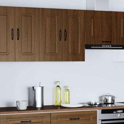 Keukenwandkast Kalmar bewerkt hout bruin eikenkleur