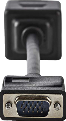 VGA-kabel | VGA male - 2x VGA female | 0,2 m | Zwart