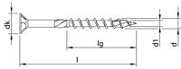HECO TOPIX-plus schroeven - platkop verzinkt - 6x140/72 mm - Torx T-30 (HD30) - deeldraad - 100 st - thumbnail