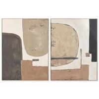 Schilderij Home ESPRIT Bruin Beige Modern Stads 90 x 4,5 x 120 cm (2 Stuks) - thumbnail