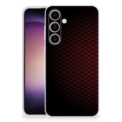 Samsung Galaxy S24 | TPU bumper | Geruit Rood Samsung Galaxy S24 | TPU bumper | Geruit Rood