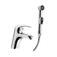 Wastafelmengkraan Sapho met Bidetdouche Chroom (incl. slang) - thumbnail