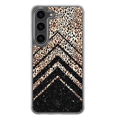 Samsung Galaxy S23 Plus hybride hoesje - Chevron luipaard
