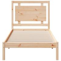 Bedframe extra lang zonder matras massief hout 100x210 cm - thumbnail