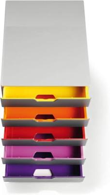 Durable VARICOLOR10 - 7610 761027 Ladebox Grijs DIN A4, DIN C4, Folio, Letter Aantal lades: 10