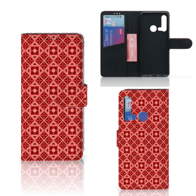 Huawei P20 Lite (2019) Telefoon Hoesje Batik Rood Huawei P20 Lite (2019) Telefoon Hoesje Batik Rood